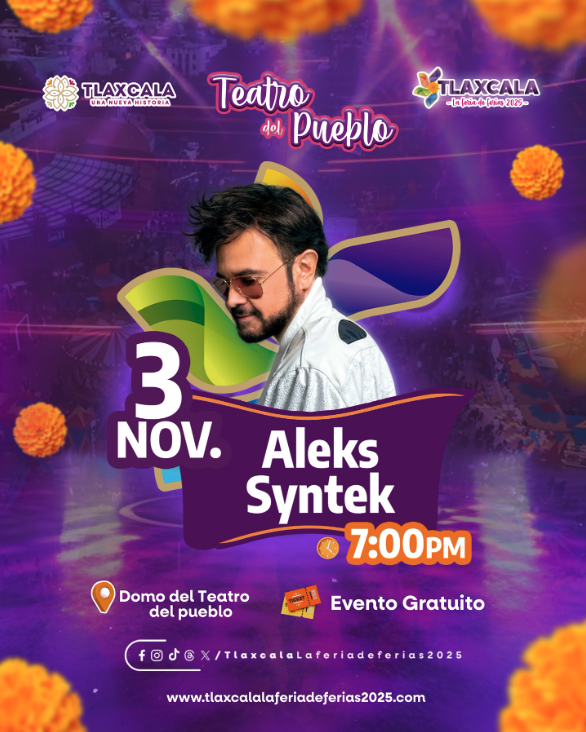 boletos Aleks Syntek Teatro del Pueblo Tlaxcala