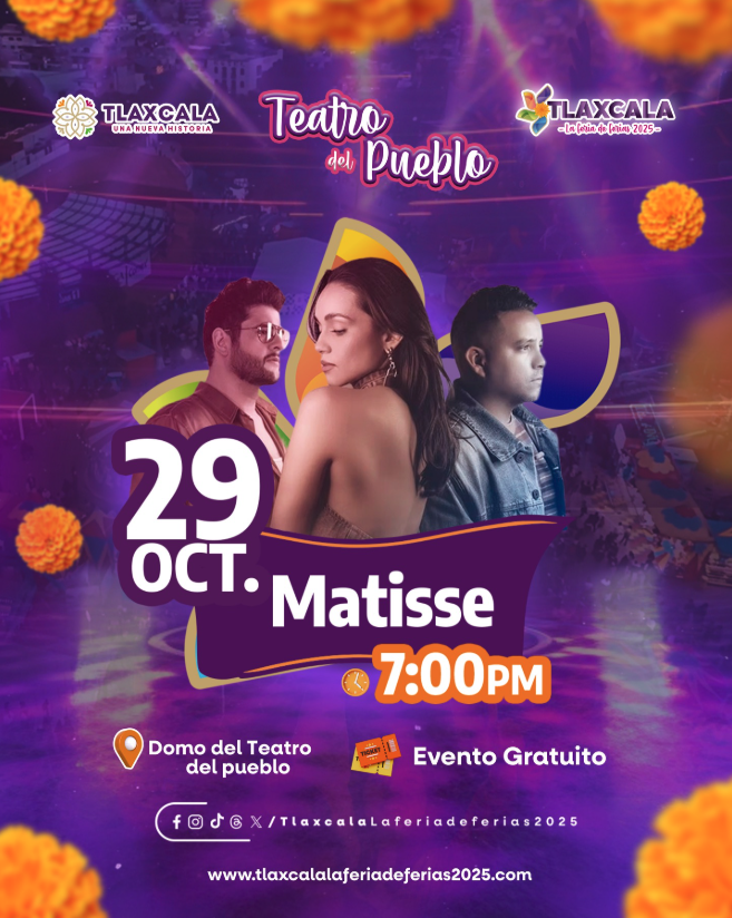 boletos Matisse Teatro del Pueblo Tlaxcala